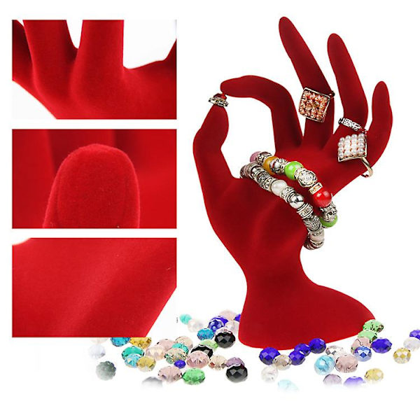 Polyresin Håndform Smykkedisplay Armbånd Ringholder Elegant A