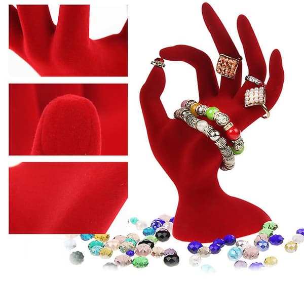 Polyresin håndform smykkeutstilling armbånd ringholder elegant A