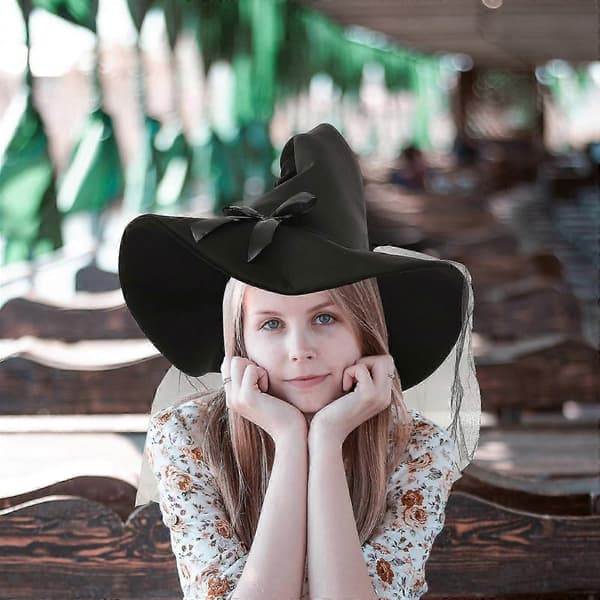 Halloweenhatt Heksehattdekorasjon til Halloweenfest A