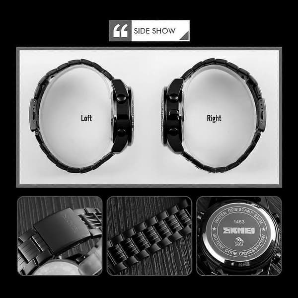 Mode Herr Vattentät Armé Sport Analog Digital LED Datum Kvarts Armbandsur