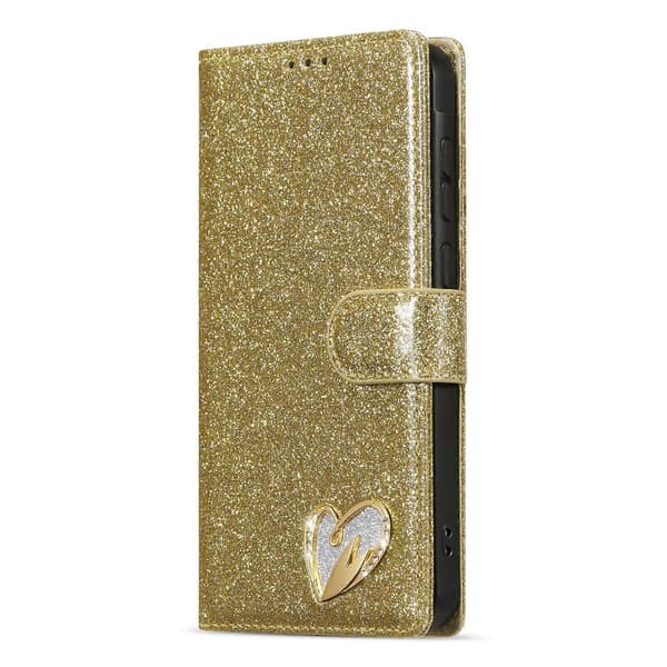 Glitterpulver Kjærlighetsskinntelefondeksel til Samsung Galaxy S24 FE 5G