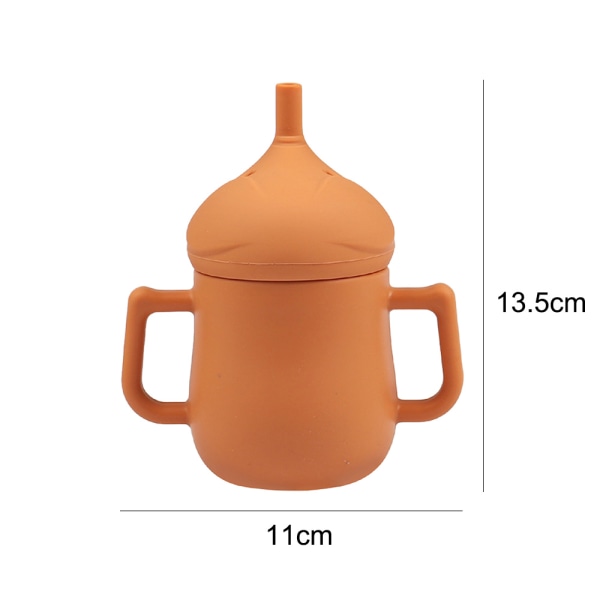 Silikone Sippy Cup med blød tud, spildsikker låg, skridsikker