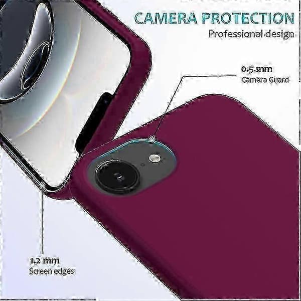 Kompatibel med iPhone 16e-fodral, droppsäkert flytande silikonfodral med mjukt foder