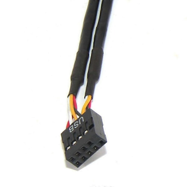 Bundkort 9-bens forlængerkabeladapter USB-header splitter han 1 til 2 hun desktop
