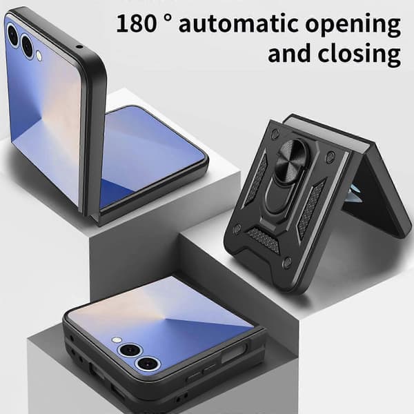Armor Magnetic Bracket TPU+PC-telefonfodral för Samsung Galaxy Z Flip7