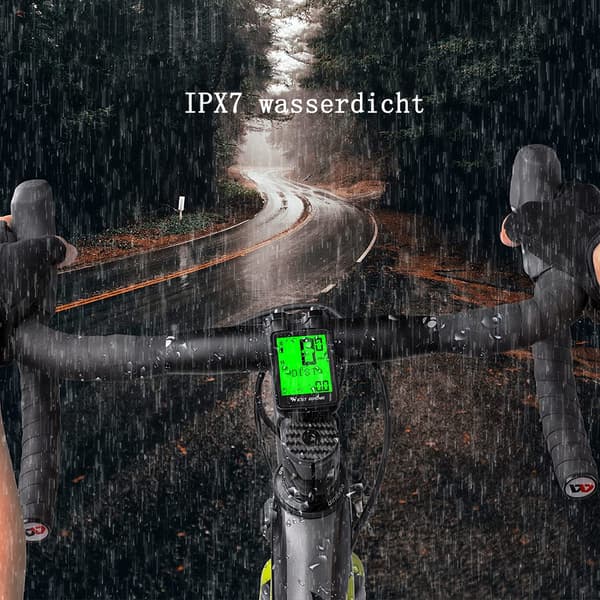 Cykelcomputer USB Genopladelig Cykel Odometer Speedometer Trådløs IPX7 Vandtæt
