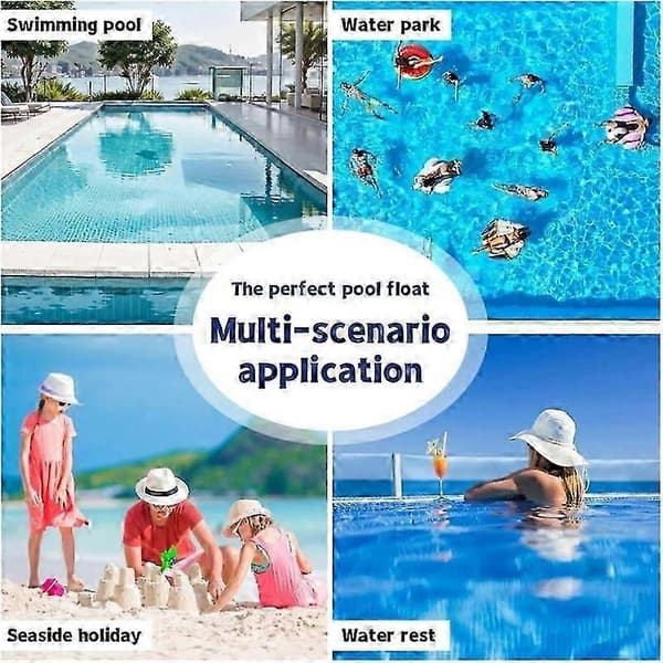 Uppblåsbara poolflottar: Växtmönstrade solstolar och mattor för sommarstrandkul-YG A