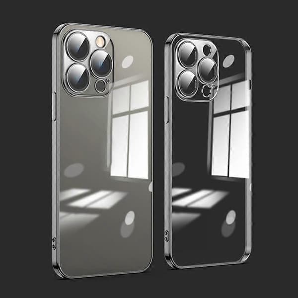 För iPhone 13 Pro Dammtätt Glasskydd Galvaniserat Telefonfodral
