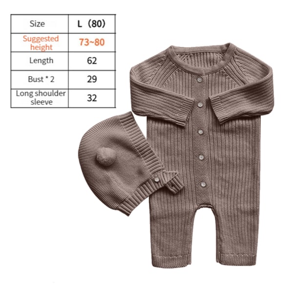 Baby's autumn and winter sweater Long one-piece baby's knitting