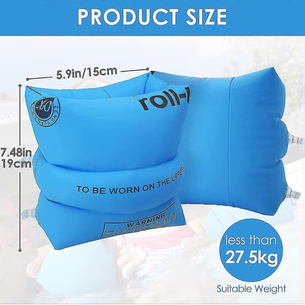 Armband, simflottör för barn, uppblåsbara armpuffar, poolflottar, upprullningsbara ärmar för barn A