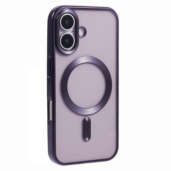 Til iPhone 16 Cover Mat Elektroplettering Telefoncover Kompatibel med MagSafe A