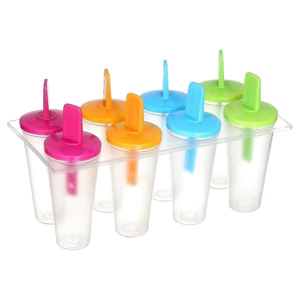 8 frosne ispindeforme ispinde dessert is frosne ispinde kagesnacks, pink orange bl A