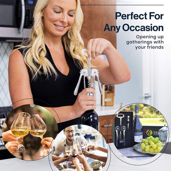 Premium robust vinkork och ölflasköppnare i zinklegering,