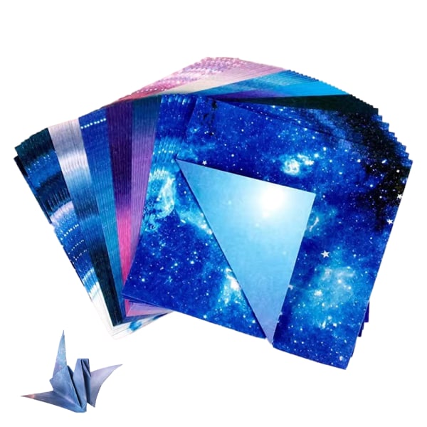Origami Paper Kit 200 ark Levende farger Dobbeltsidig trykt