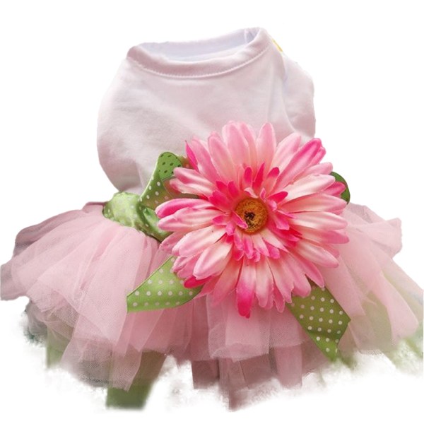 Blomster Gaze Tutu Hundekjole Vest Beklædning Nederdel Tøj Kæledyr