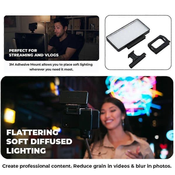 Nyt Mini Video LED Lys Bærbart Fyldlys Indbygget Batteri Til Fotokamera Studio