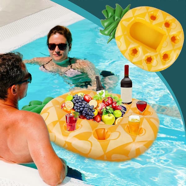Pooltilbehør Oppustelig Flydende Drikkeholder Kapacitet Pool- og Stranddrikkeholder, Pool Premium Flydende Drikkeholder A
