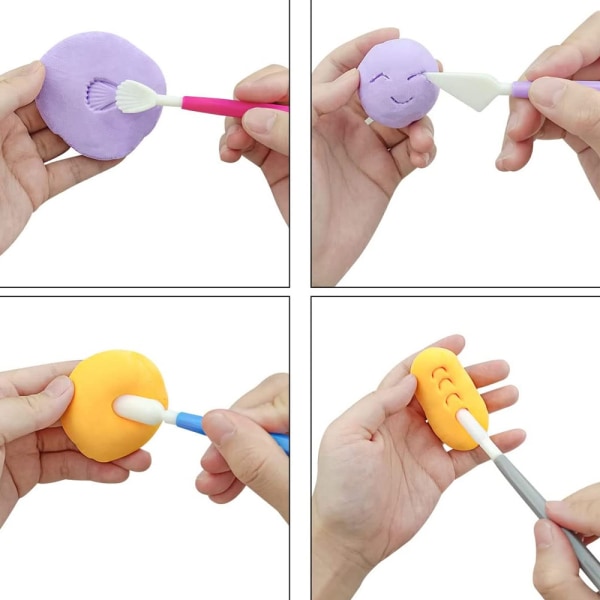 16 stykker Plastic Clay Modeling Tools Sæt Keramisk Værktøjssæt til