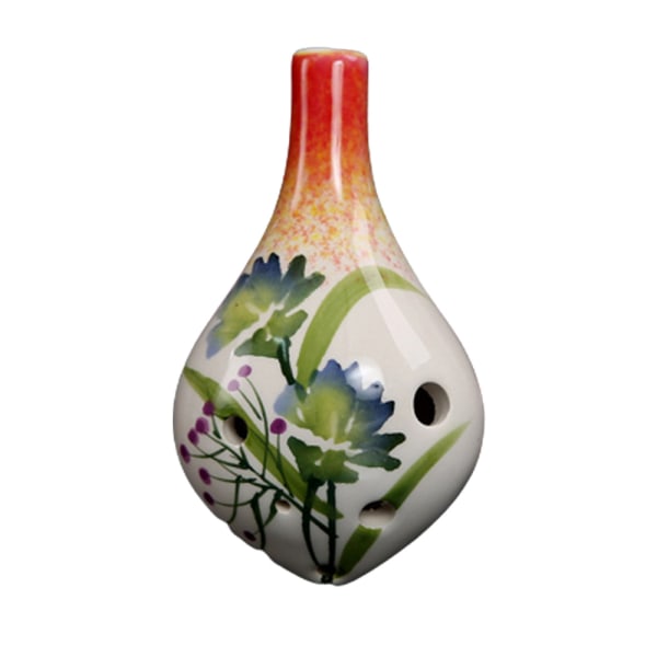 6-håls Ocarina, Alto C, glaserad keramik, vacker design