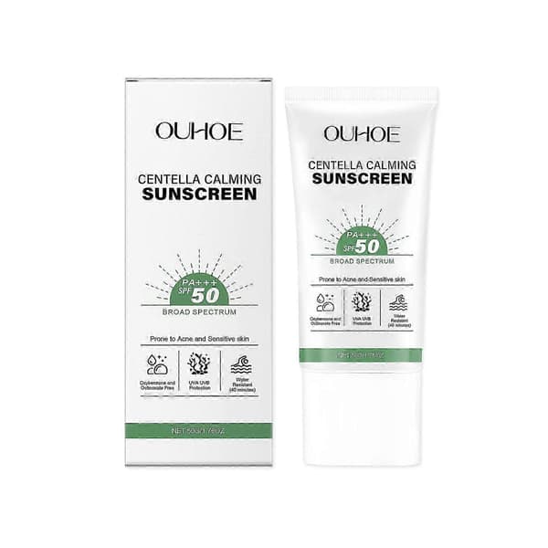 Centella Asiatica Ansiktskräm, SPF 50, Brett Spektrum, Mild, Återfuktande, Sommarhudskydd, 50g A
