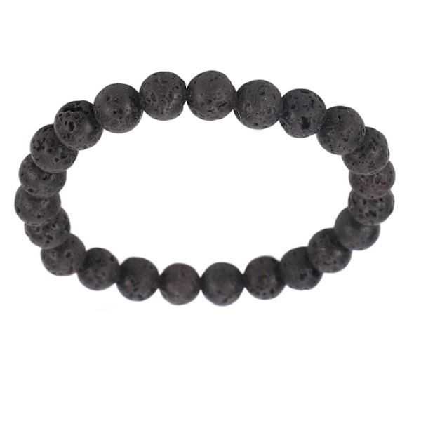 8MM Perle Armbånd Unisex Stress Relief Jadestone Stretch 23pcs Perler Healing Smykker for Yoga Meditasjon Svart