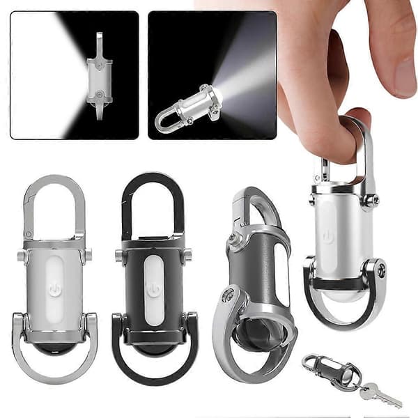Mini avaimenperä LED-taskulamppu vedenpitävä hätäladattava avaimenperävalo hätätilanteisiin A