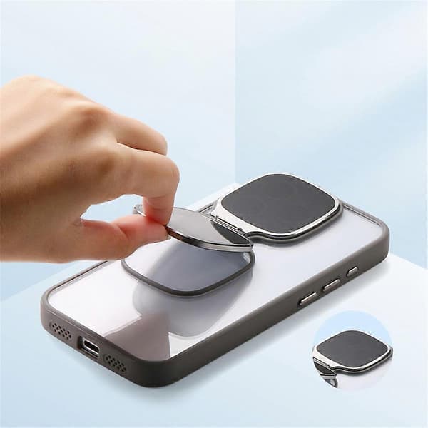 Kompatibel med iPhone 15 Pro Max genomskinligt fodral TPU+akryl med vikbart stöd A