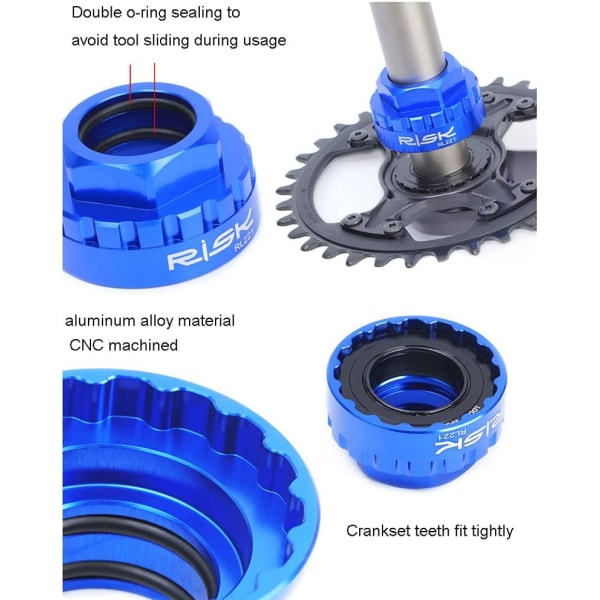 Direkte montering af tandhjul fjernelse og installation værktøj til 12 hastighed kompatibel med Shimano Heal M7100 M8100 M9100 Xt Slx