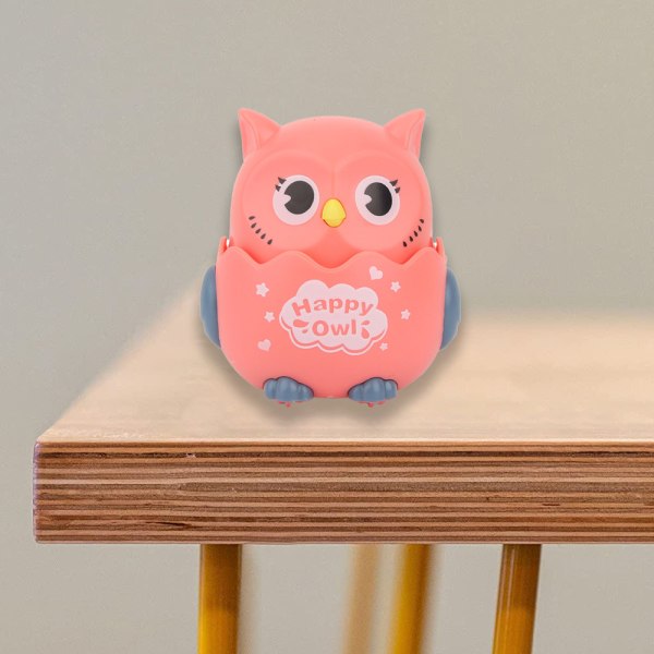 Tryk Sliding Owl Legetøj Push and Go Friction Powered Mobile Owl