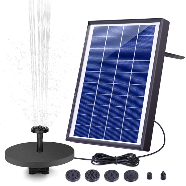 6,0 W aurinkosuihkulähdevesipumppu - 500 LPH aurinkovoimalla toimiva lintukylpy