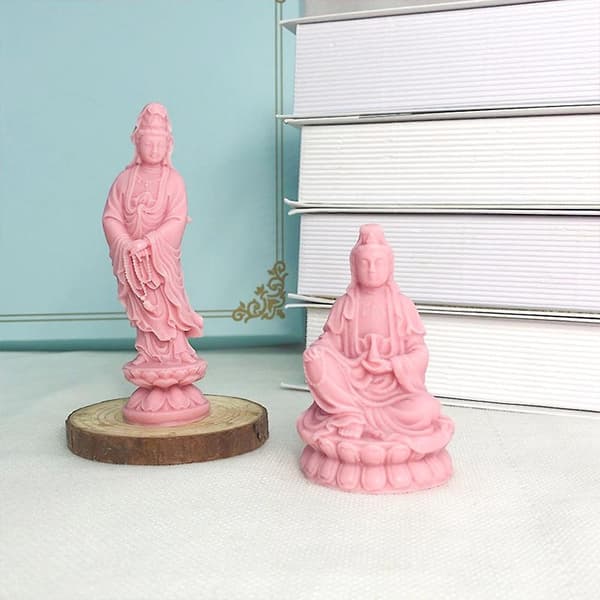 Avalokitesvara stearinlysform Håndlaget duftlys som lager sjablong for DIY-såper A