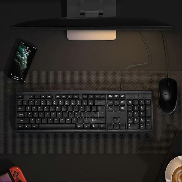 universelt bærbart PC kablet tastatur Universal Plug Play til bærbare computere og stationære computere. Hjemme-/kontoropsætning A