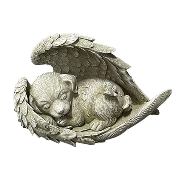 Dyrestatue hund kat engel figur grav ornament grav
