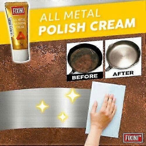 Metallpoleringskrem Multifunksjonell Rustfritt Stål Keramisk Pasta Rustfjerner Med Svamp (1 stk) A