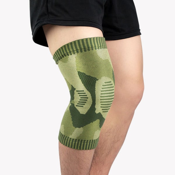 Koldsikker camo strikket knæbeskytter høj elastisk anti-skrid