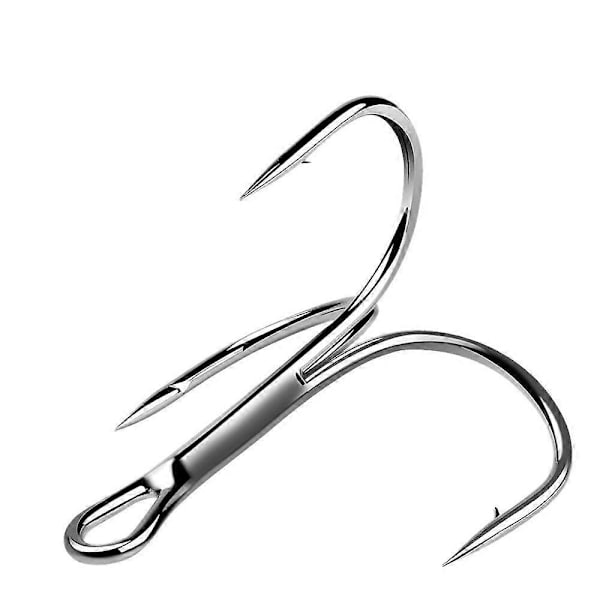 50 stk/sett diskantfiskekroker Svart Nicle Barbed Fishhooks Super Sharp Carp Triple