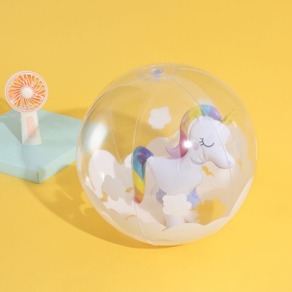 6 stk. 3D strandbolde oppustelige strandbolde krabbe flamingo