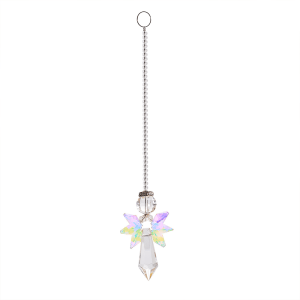Lasikristalli Rainbow Angel Ornament riippuva riipus lahja, pakkaus