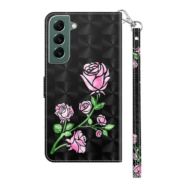 Til Samsung Galaxy S22 5G 3D-malt telefondeksel i skinn