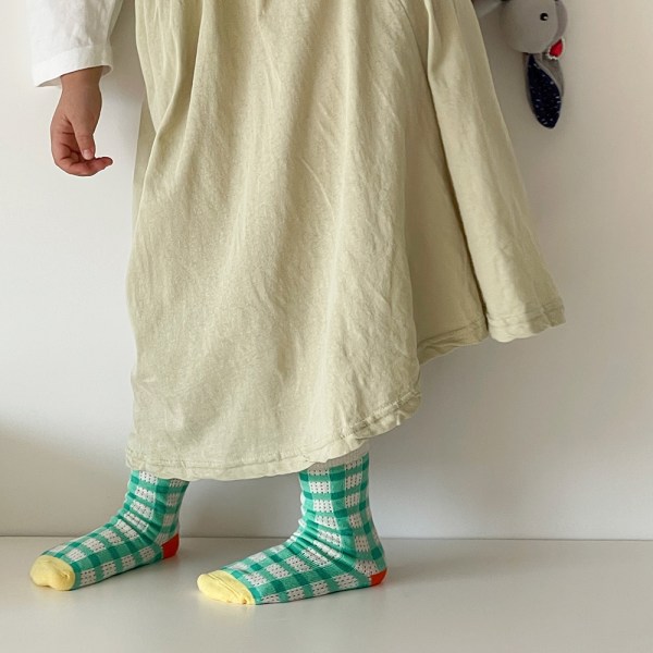 Sommer barnesokker Pustende mesh-sokker i tynn stil Stripete
