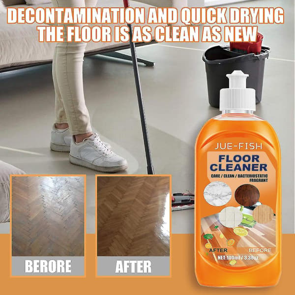 3x Sterk Gulvvaskemiddel 100ml Kraftig Decontaminering Gulvrens A