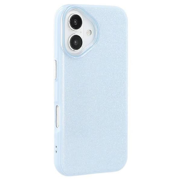 Kompatibel med iPhone 16-deksel Glitterdesign IMD TPU + PC Telefonbakdeksel Blå