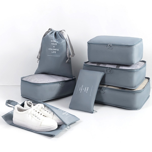 Pakke Cubes 7 Sæt Rejse Cubes til Kufferter Letvægts Bagage Pakning Organiser