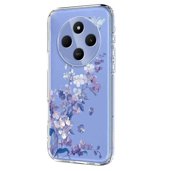 Blomstermønster Malet TPU Telefoncover til Redmi 14C / Poco C75
