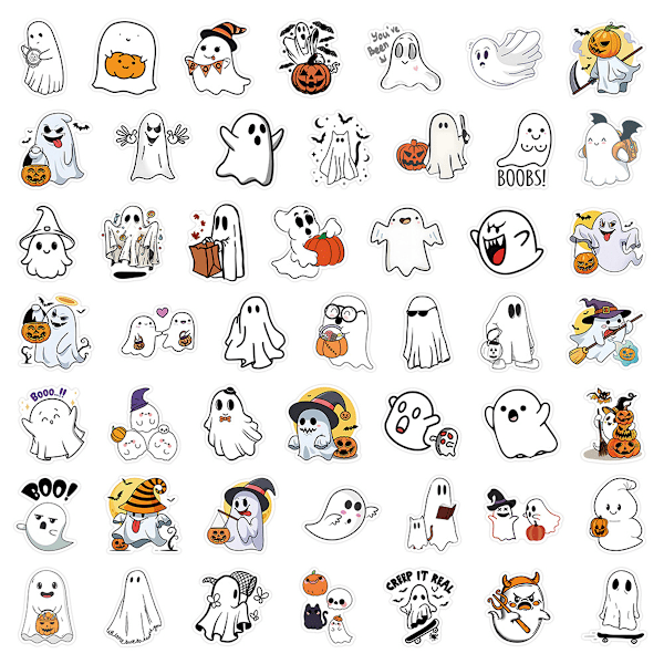 Halloween-tema Klistermärken, Perfekta För Nervkittlande Dekor, Vattentäta Vinylmönster Utan Upprepning För Partygåvor, Passar För Olika