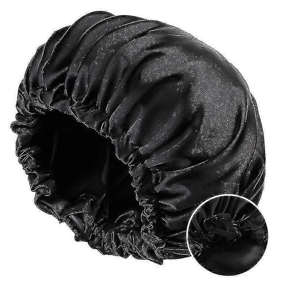 Dybdegående varmehætte til hår, mikrobølgeovnsegnet varmehætte til dampning af hårstyling og behandling, dampkappe til dampende hårplejeterapi, sort+sort A