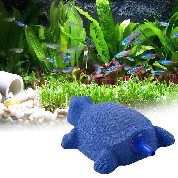 Akvarium Boble Luftsten Blå Skildpaddeformet Luftsten Akvarium Belufter Ornament Indretning Tilbehør A