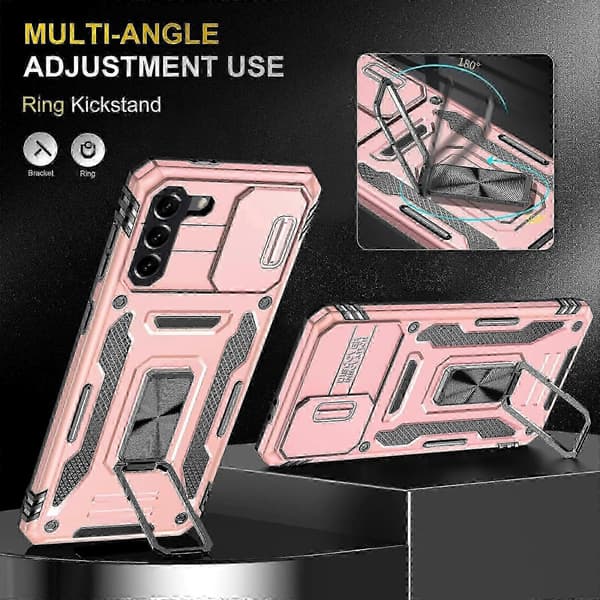 För Samsung Galaxy S23+ 5G Armor PC + TPU Kameraskydd Telefonfodral med A
