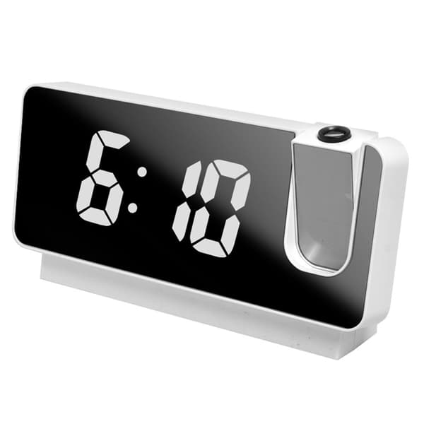Smart digital projektionsklocka justerbar tyst automatisk skrivbords LED väckarklocka Style 1