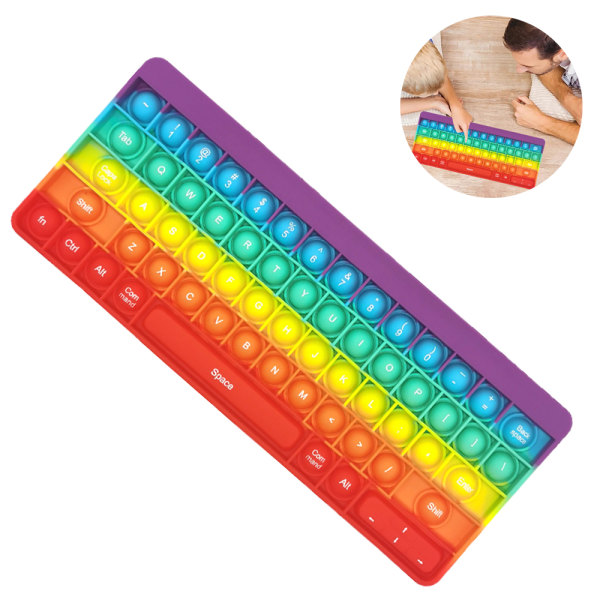 Sensorisk leksak Rainbow Popping Silikon Spel Toy Ångest & Stress